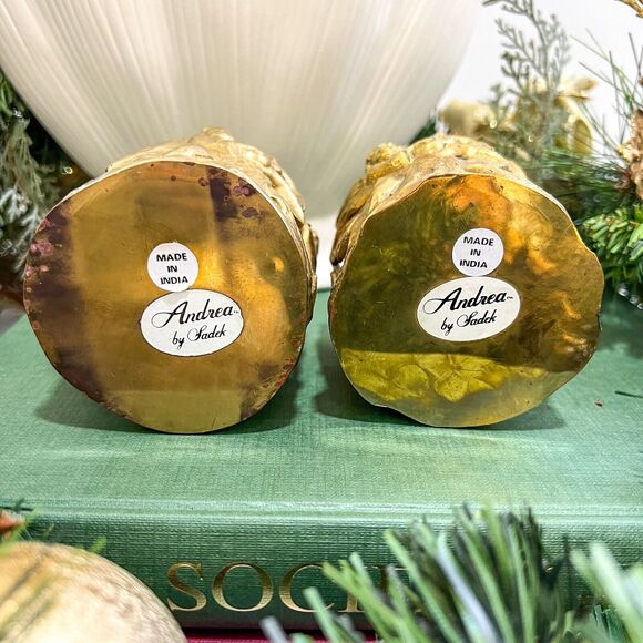 2 Andrea by Sadek Brass Angel Votive Candle Holder VINTAGE 3in Christmas Holiday - Picture 2 of 4